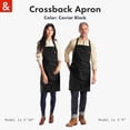 thumbnail image 2 of hedley & bennett Crossback Apron - Crossback Chef Apron with Pockets - 100% Cotton Canvas, 8oz - Caviar, 2 of 7