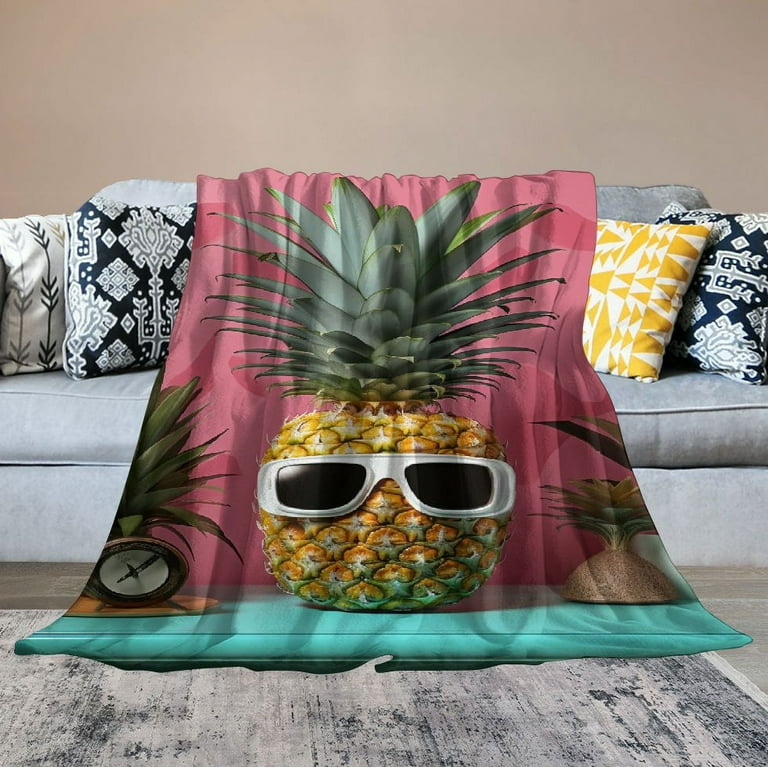 JEUXUS Pineapple Throw Blankets for Boys Kids Warm Flannel Couch Sofa Bed Blanket Walmart