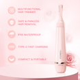 thumbnail image 2 of Recortadora de vello facial HEBECA FT3001 3 en 1 para mujer rosa, 2 of 7
