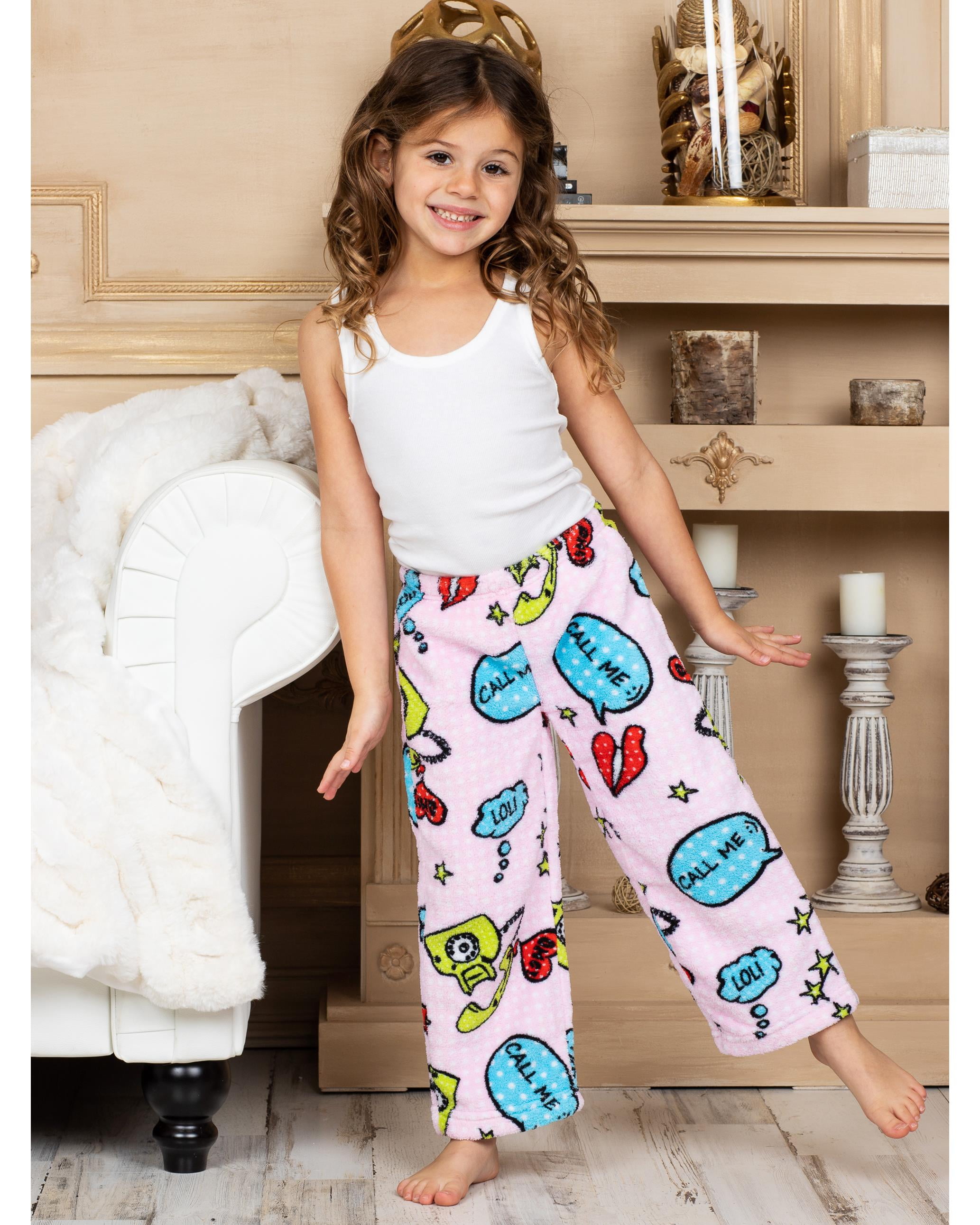 Up Past 8 Big Girls Pajama Pants Plush Female 2T 16 Call Me Size 5