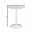 thumbnail image 5 of Benjara Counter Height Table with Marble Top and Metal Flared Base, White, 5 of 5
