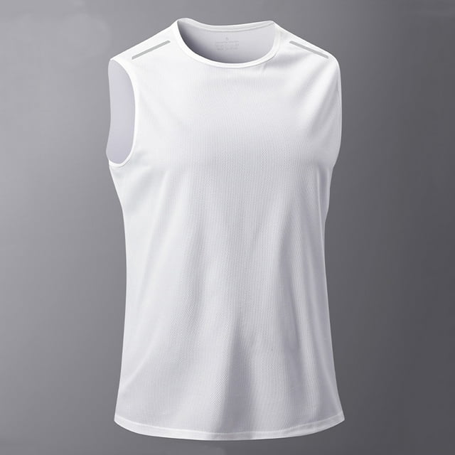 pstuiky Camiseta sin mangas para hombre, Camiseta deportiva informal sin mangas con cuello redondo para hombre Camisas para hombres m