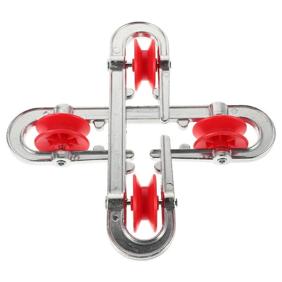 2pcs Silver Plastic Aluminum Clothes Line Separator Spreader S Shaped Pulley for