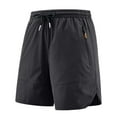 thumbnail image 2 of Jjayotai George Shorts Men Above the Knee, Men Solid Color Drawstring Cotton and Linen Elastic Waist Beach Shorts with Pocket, Mens Swim Shorts, 2 of 4