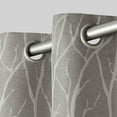 thumbnail image 4 of Exclusive Home Forest Hill Woven Room Darkening Blackout Grommet Top Curtain Panel Pair, 52"x96", Ash Grey, 4 of 4