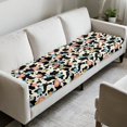 thumbnail image 3 of COEQINE 3 Pieces Stretch Couch Cover with Elastic Bottom Sofa Slipcover Non-Slip Armchair Cushion Cover Replacement Furniture Protector Living Room Decor, Cow Print Hippie Flower, 3 of 8