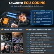 Foxwell GT75 Advanced Automotive Bi-directional Diagnostic Scan Tool OBD2 Scanner All System Car Scanner 33+ Maintenance Reset Services ECU Reset Active Test Bluetooth OBDII EOBD Code Reader Tablet