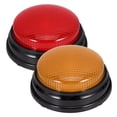 thumbnail image 1 of KAKOWELY 2 piezas de timbre de juego de respuesta, botón de alarma de plástico con luz y sonido, divertido juego de preguntas y respuestas, concurso de fiestas, accesorios de botón de respuesta, 1 of 4