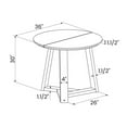 thumbnail image 6 of Grain Wood Furniture Cascais 36" Round Table with Japandi Base, Solid Wood with a Blonde Oak Finish, 6 of 6