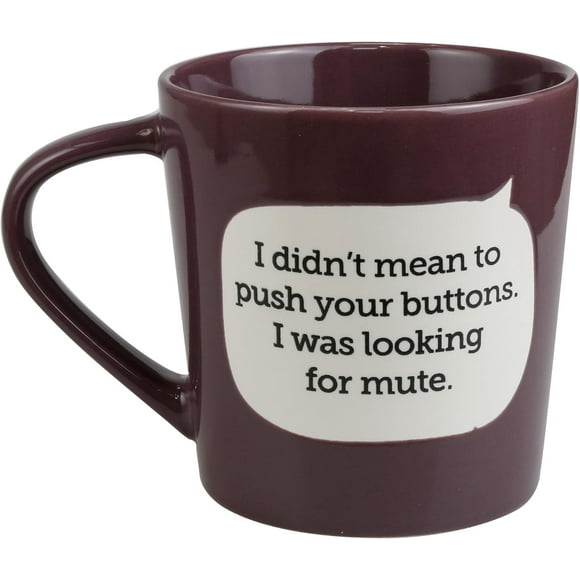 shiyou-Our Name is Mud Dirty Mean to Push Your Buttons Mute Coffee Mug, 16 Ounce, Dark Purple
