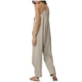 thumbnail image 6 of Womens' Jumpsuit with Tummy Control Fashion Fashion and Casual Cold Shoulder Jumpsuit Solid Suspender Jumpsuits Wide Pocket Leg Pant Gift for Women Up to 65% off, 6 of 9