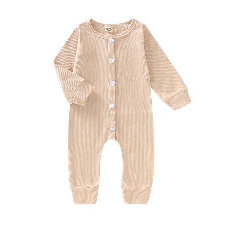 

Dadaria Baby Clothes 6M-24M Newborn Infant Baby Girl Boy Long Sleeve Solid Romper Jumpsuit Clothes Outfits Khaki 60 Baby