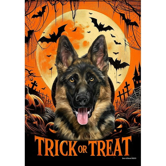 German Shepherd  - Best of Breed  Halloween House Flag