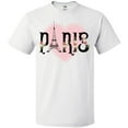 thumbnail image 3 of Inktastic Paris Pink Heart Eiffel Tower with Flowers T-Shirt, 3 of 5