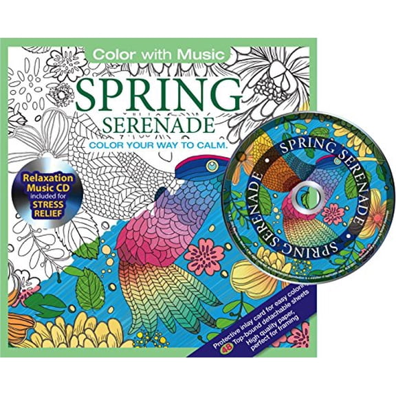 Pre-Owned Spring Seranade: Color Your Way to Calm [With Relaxation Music CD Included for Stress Relief] (Paperback) 1988137152 9781988137155