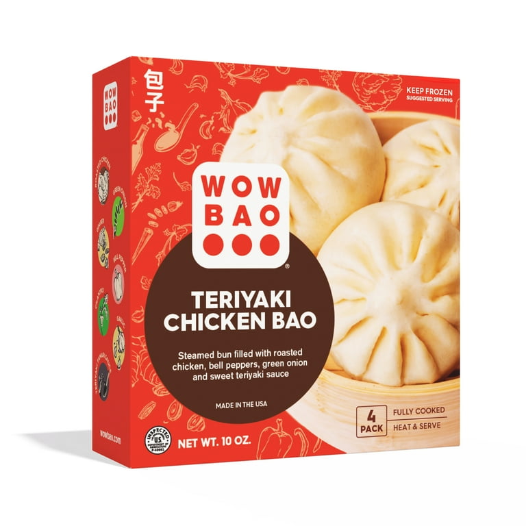 Wow Bao Teriyaki Chicken Bao, 4 Pack, Frozen