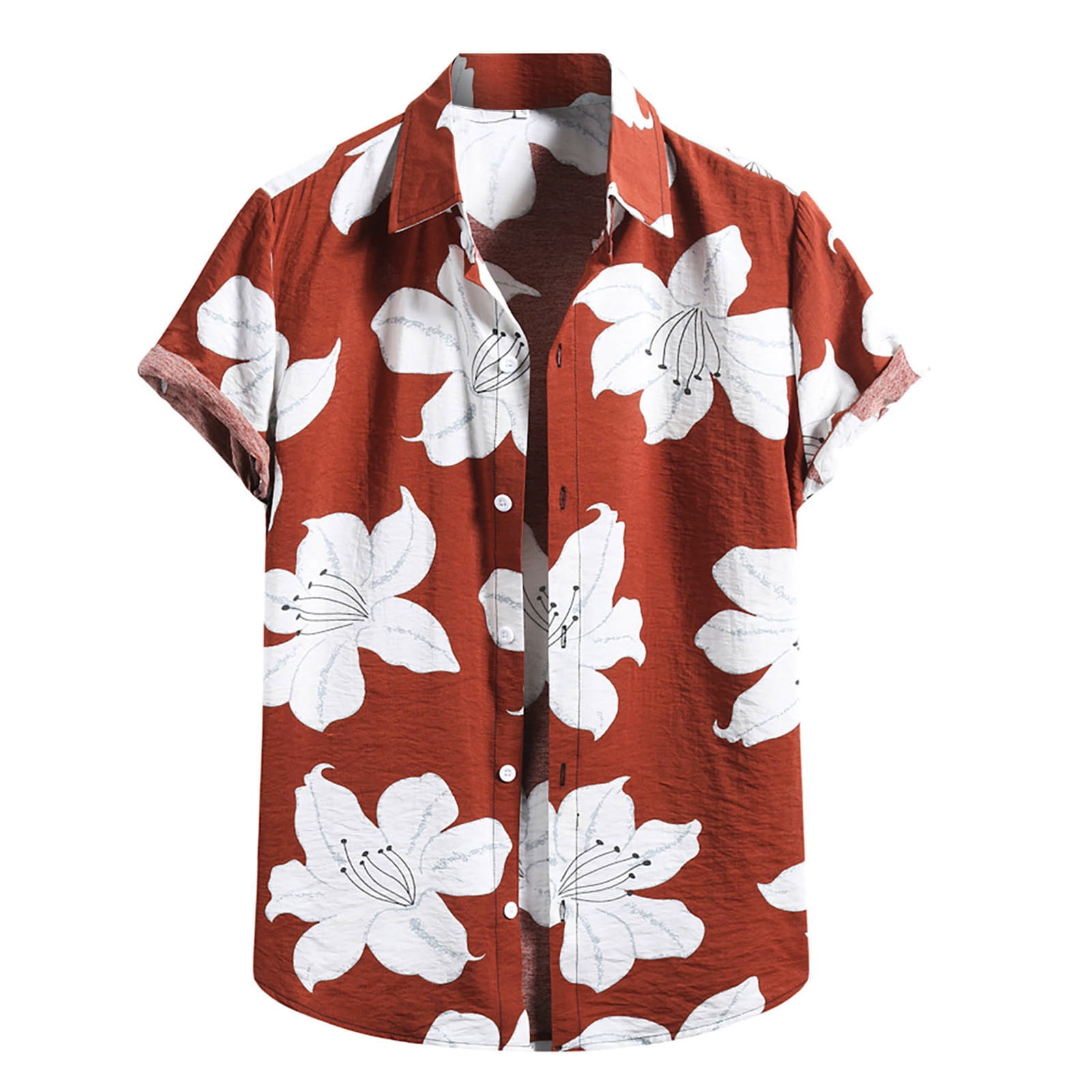 Men'S Short Sleeve Button Down Shirt 