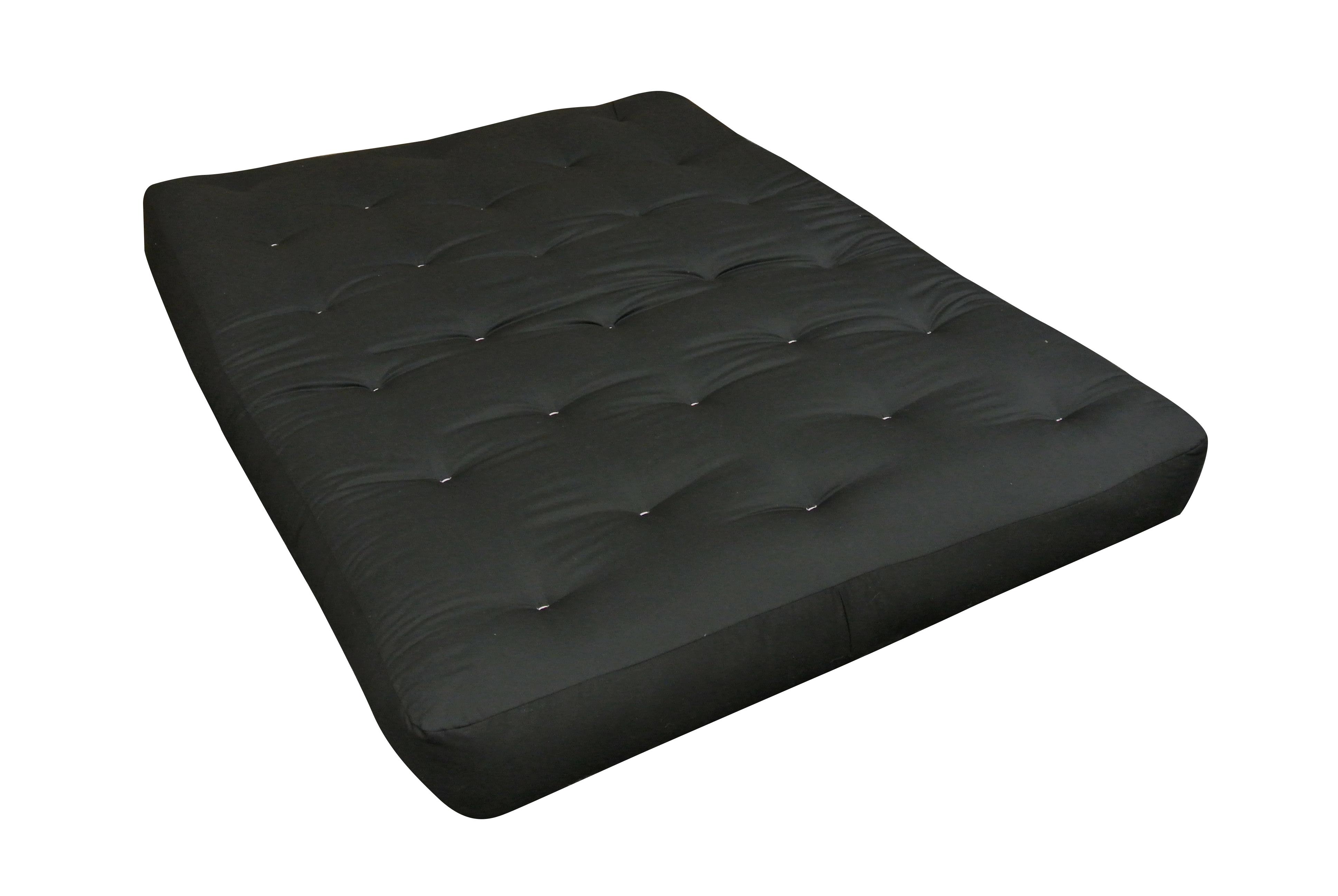 8" All Cotton #707 Full Black Duct Futon Mattress-Color ...