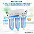 thumbnail image 4 of Max Water 3 Stage 10 inch Standard Water Filtration System, Whole House, Sediment + Anti Scale + CTO, 4 of 6