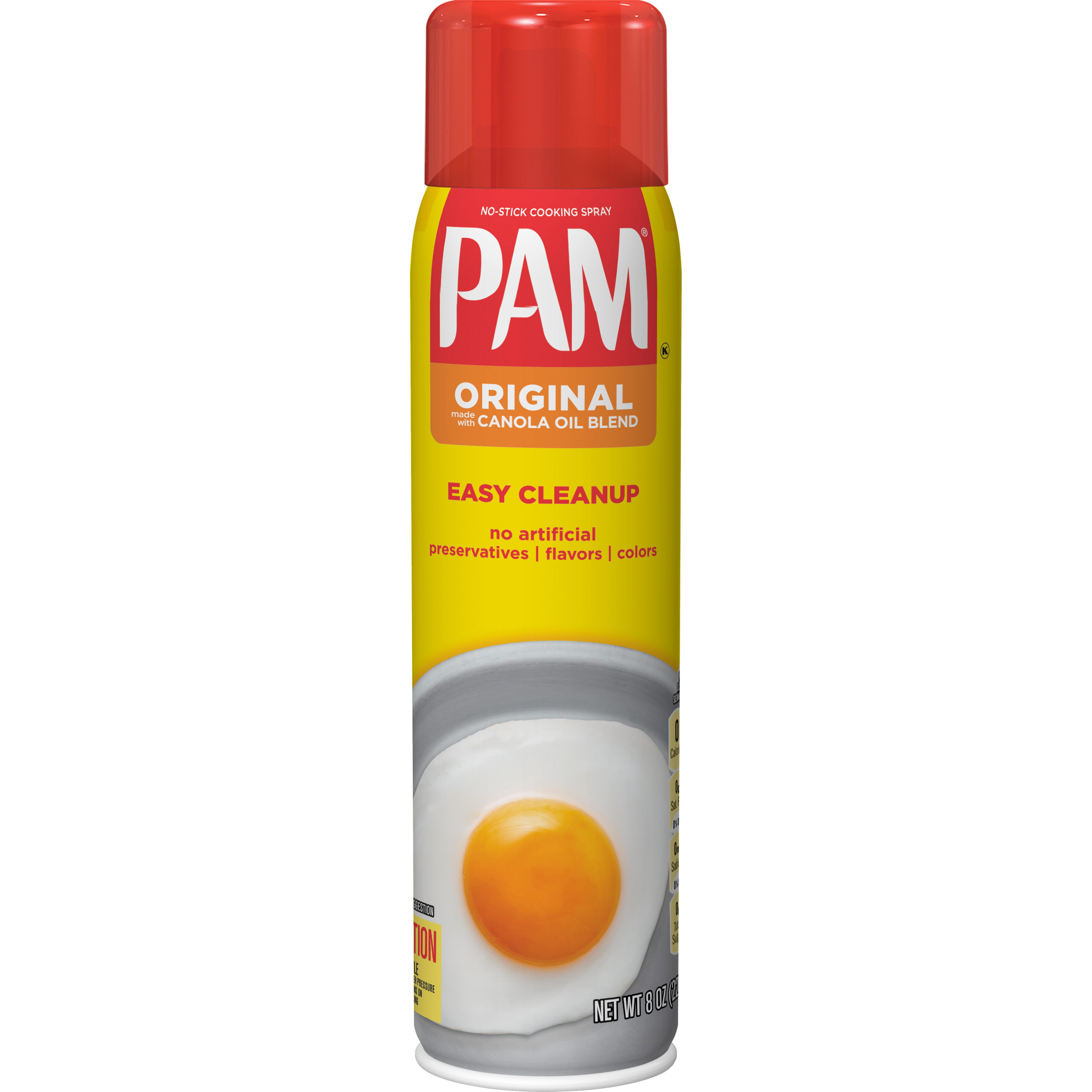 PAM 100% Natural Fat-Free Original Canola Oil Spray - 8oz.