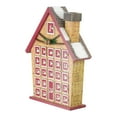 thumbnail image 2 of 15" Rustic Burgundy and Brown House with Chimney Advent Calendar Decoration, 2 of 3