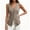 Coffee, variant on Summer Scoop Neckline Women Solid Slim Fit Button Down Vest Waistcoat Tops