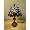 thumbnail image 2 of Jarri Lights Crown Purple Violet Lead Glass Tiffany Lamp, 2 of 6