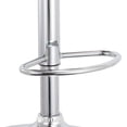 thumbnail image 6 of Contemporary Black PU Leather Swivel Bar Stool with Adjustable Height & Padded Ergonomic Back - Modern Kitchen Counter & Home Bar Furniture (33"-42" Height), 6 of 7