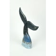 thumbnail image 2 of Chesapeake Bay Ltd Coastal Blue Carved Wood Whale Tail Tabletop Statue 16 inch, 2 of 3