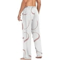 thumbnail image 6 of Baseball Lines Ghost Pajama Pants, Men's Lounge Pants Light with Drawstring and Pockets, Christmas New Year Birthday Father's Day Gifts, Small, 6 of 7