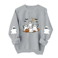 thumbnail image 5 of Meichang Womens Sweatshirt Halloween Ghost Graphic Sweatshirt Crewneck Long Sleeve Fall Pullover Party Tops Matching Family Halloween Sweatshirts, 5 of 5