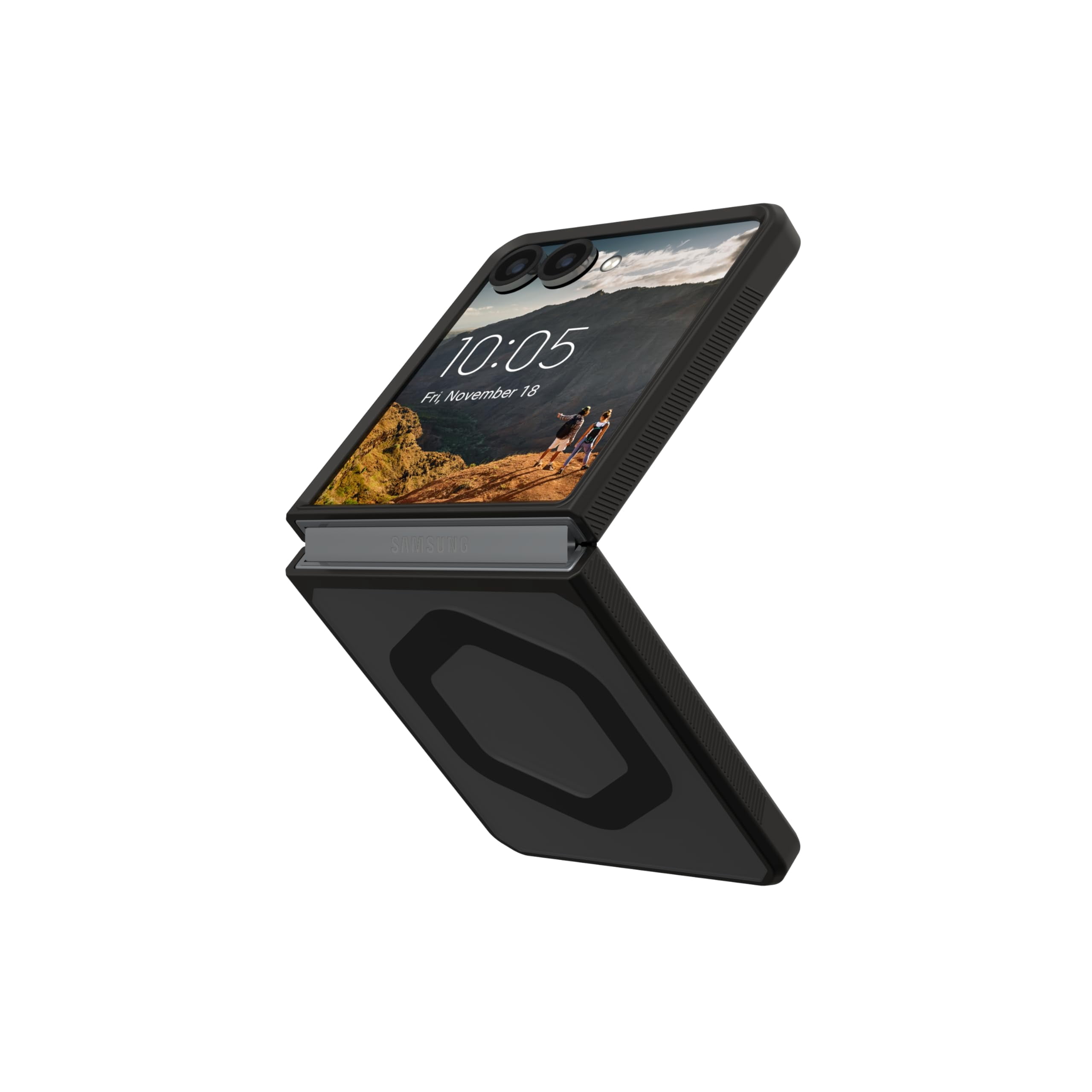 UAG Samsung Galaxy Z Flip 7 Case Mouve - Magnetic Charging Transparent Clear Rugged Military Grade Protective Cover, Ash
