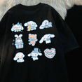 thumbnail image 5 of Cinnamoroll Sweet Cartoon Short Sleeved T-shirt for Women in Summer Y2k Sanrio Lovely Casual Tops Loose Oversize Tees Clothes, 5 of 20