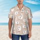 thumbnail image 2 of Fotbe White Goose Camisa Hawaiana para Hombre Unisex – Camisa Casual de Verano con Botones de Manga Corta de Algodón y Lino,Medium, 2 of 7