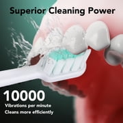 Electric Toothbrush for Adults, One Charge for 30 Days, with 5 Brush Heads, 5 Modes with 2 Minutes Build in Smart Timer