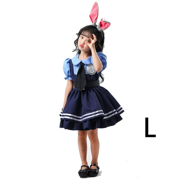 SHENMO Judy Rabbit Jumping Halloween Group Couple Costumes Men and Women Movie Cosplay Halloween Blue Costumes Halloween Carnival Masquerade