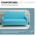 thumbnail image 6 of Aukfa Loveseat Sofa Couch with Storage Underneath, Small Couch for Bedroom, Living Room, Dorm, Blue, 6 of 8