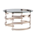 thumbnail image 1 of Table Basse Ronde Belmar en Champagne, 1 of 2