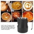 thumbnail image 4 of Milk Pitcher Cup 304 Stainless Steel  Mouth Scale Coffee Latte Pitcher Cup For Work Office How To Use, 4 of 8