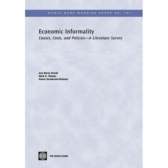 World Bank Working Papers Economic Informality: Causes, Costs, and Policies-A Literature Survey, Book 167, (Paperback)