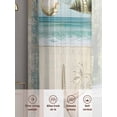 thumbnail image 6 of Vintage Coastal Sheer Curtains 54 Inch Long 2 Panels, Ocean Shell Butterfly Starfish Retro Light Filtering Rod Pocket Curtains, Sheer Voile Drapes for Living Room Bedroom, 52"x54", 6 of 8