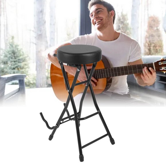 Guitar Chair Seat, Guitar Stool Seat Built in Stand for Outdoor