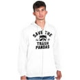 thumbnail image 5 of Save Trash Pandas Funny Raccoon Pun Zip Up Hoodie Men's Women's Brisco Brands M, 5 of 6