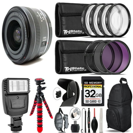 Canon RF 24-50 f4.5-6.3 IS STM Lens + Flash + Tripod & More - 32GB Accessory Kit