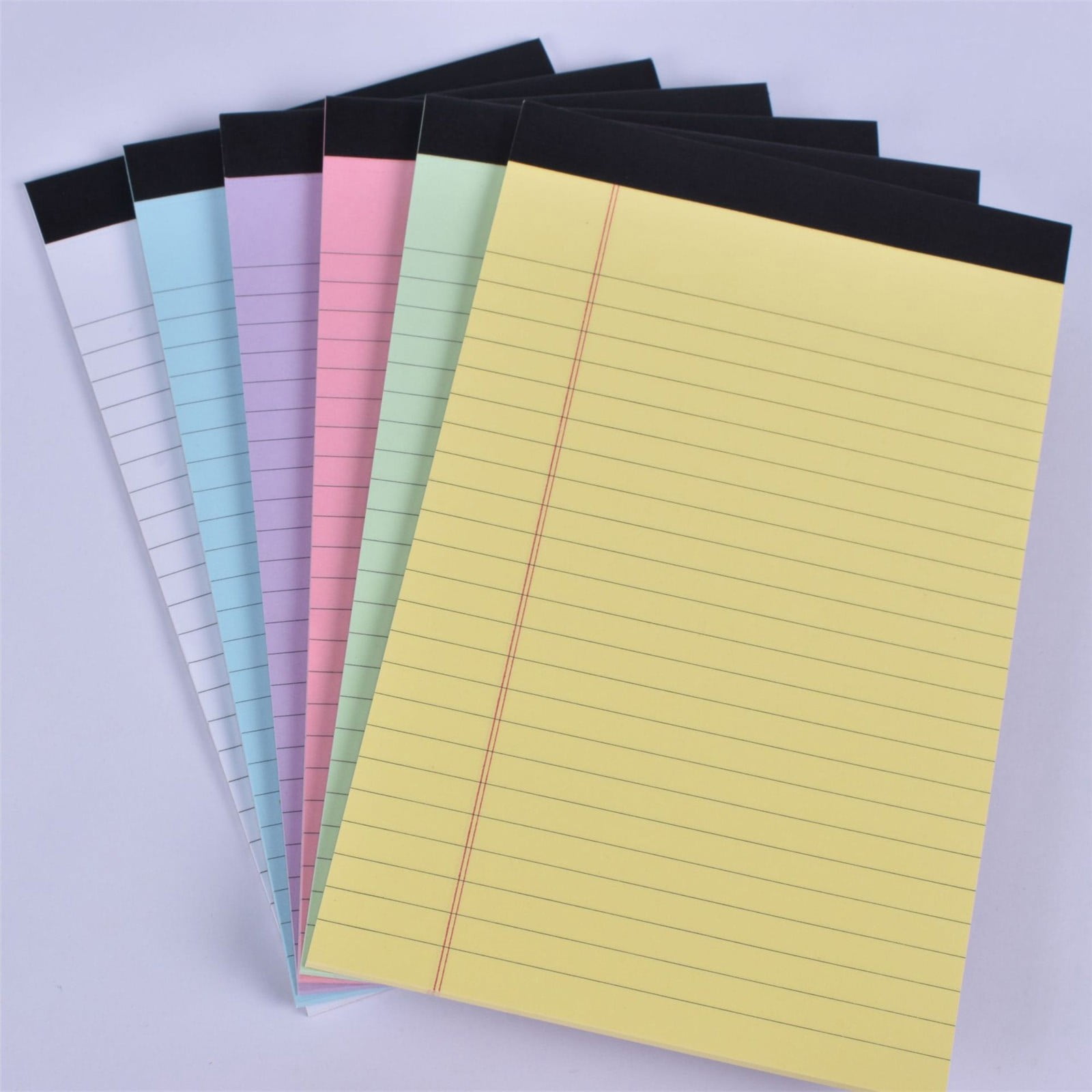 5 Pack College Ruled Note Pads for Note Taking To-Do Lists Daily Office Study,5x8"Perforated Legal Pads Colorful Writing Pads Narrow Ruled Small Notebooks,150 Sheets Thick Paper No Ink Bleed,Green*5