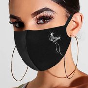 ICQOVD 1Pc Womens Fashionable Hot Diamond Print Mask