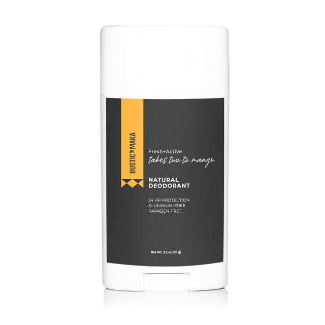 El desodorante natural Rustic MAKA lleva dos al mango (mango + lima) Sin bicarbonato de sodio ni parabenos Carbón activado + magnesio Control continuo de olores
