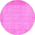 thumbnail image 1 of Ahgly Company Indoor Round Abstract Pink Contemporary Area Rugs, 7' Round, 1 of 4