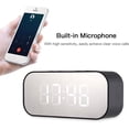 thumbnail image 5 of Alarm Clock with Bluetooth Speaker, Alarm Clock for Bedroom/Office, LED Digital Alarm Clock, Large Display Easy to Read Across,Makeup Mirror Multi-Function Desk Clock for Heavy Sleepers Adults(Black), 5 of 7