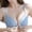 Light Blue, variant on Women Wireless Front Closure Lace Adjustment Bra Lace Deep V Beauty Back Lingerie Adjustable Thin Strap Side Support Gathering Everyday Bra Red 80
